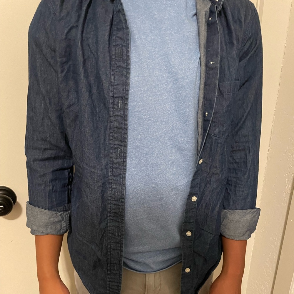 Uni Qlo Child’s blue button up